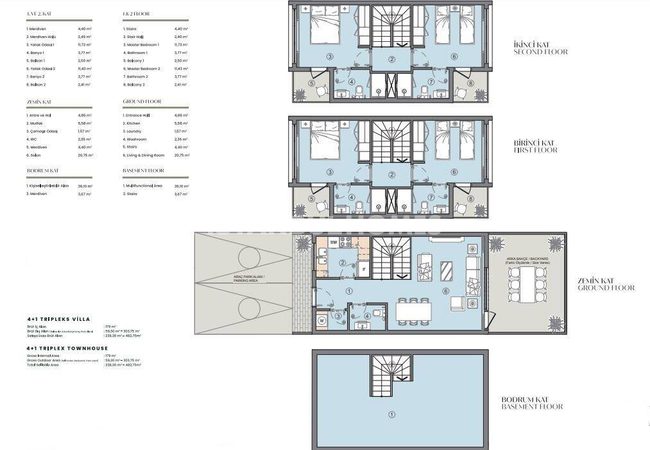 Maisons Triplex De 4 Chambres À Istanbul Basaksehir 32