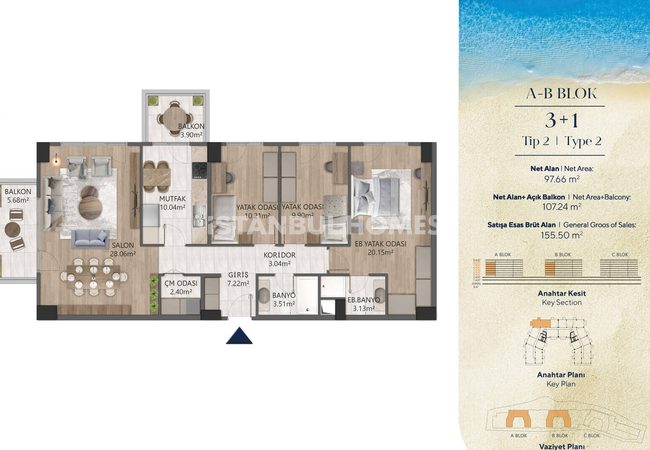 Elegante Wohnungen In Einem Projekt Mit Meerblick In Buyukcekmece 25