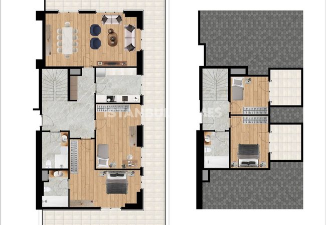 Flats in a Complex with a Pool in Buyukcekmece 23