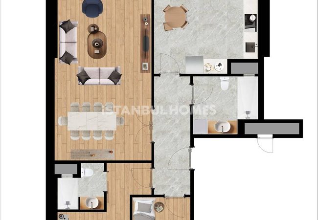 Flats in a Complex with a Pool in Buyukcekmece 20