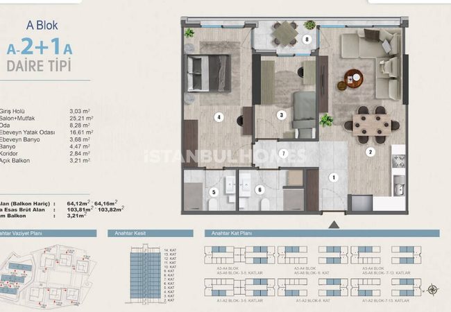 Propriété À Vendre Dans Un Complexe Sécurisé À Kartal, Istanbul 26