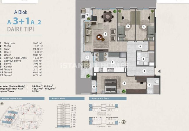 Propriété À Vendre Dans Un Complexe Sécurisé À Kartal, Istanbul 29