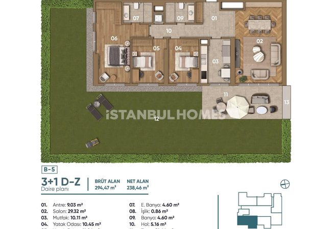 شقق بشرفات على طريق باسن إكسبريس في باغجلار إسطنبول 21