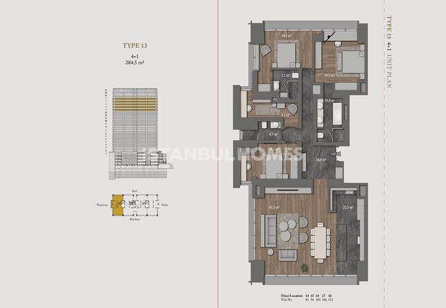 Şişli Nişantaşı'nda 5 Yıldızlı Otel Konseptli Projede Daireler 40