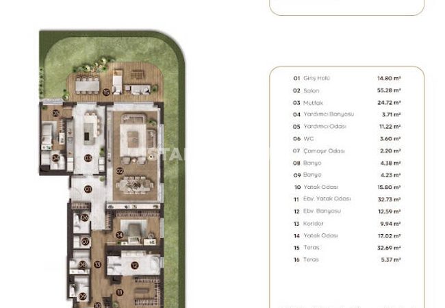 Elegant Apartments in a Richly-featued Complex in Bakirkoy 41
