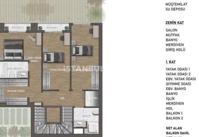 İstanbul Beykoz'da Güvenlikli Sitede Havuzlu 5 Odalı Villalar 16