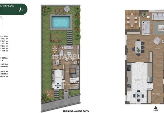 İstanbul Beykoz'da Güvenlikli Sitede Havuzlu 5 Odalı Villalar 18