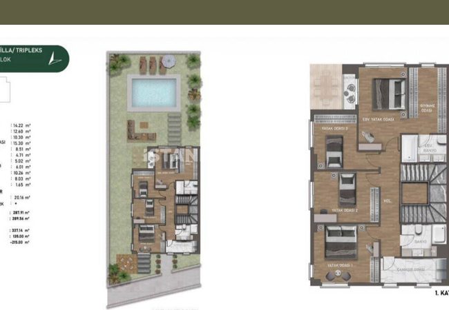 İstanbul Beykoz'da Güvenlikli Sitede Havuzlu 5 Odalı Villalar 12