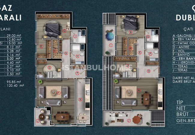İstanbul Üsküdar'da Boğaz Manzaralı Satılık Daireler 16