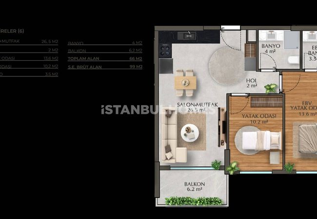 Başakşehir İstanbul'da Lansman Fiyatlarıyla Satılık Geniş Daireler 44