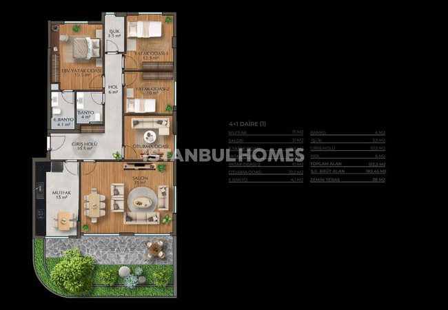 Başakşehir İstanbul'da Lansman Fiyatlarıyla Satılık Geniş Daireler 45