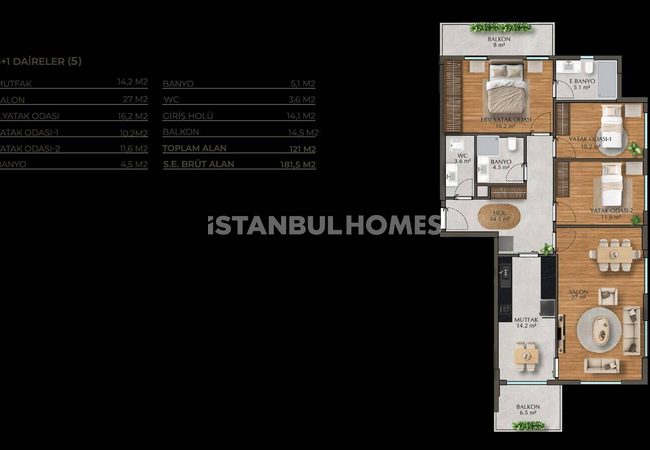 Başakşehir İstanbul'da Lansman Fiyatlarıyla Satılık Geniş Daireler 43