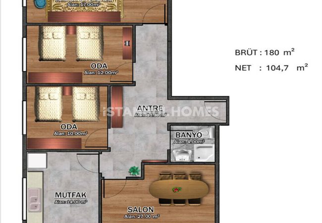 Flats with Community Pool and Parking Lot in İstanbul 25