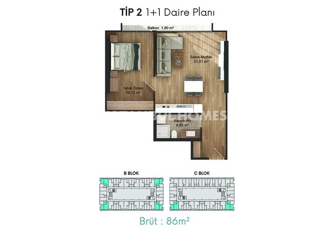 Real Estate in a Complex with Rich Facilities in Kucukcekmece 35