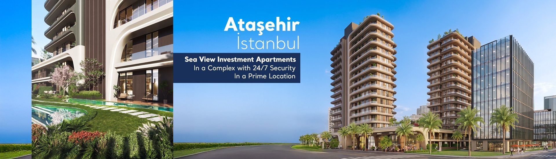 Sea-view Apartments with Private Pool in Ataşehir