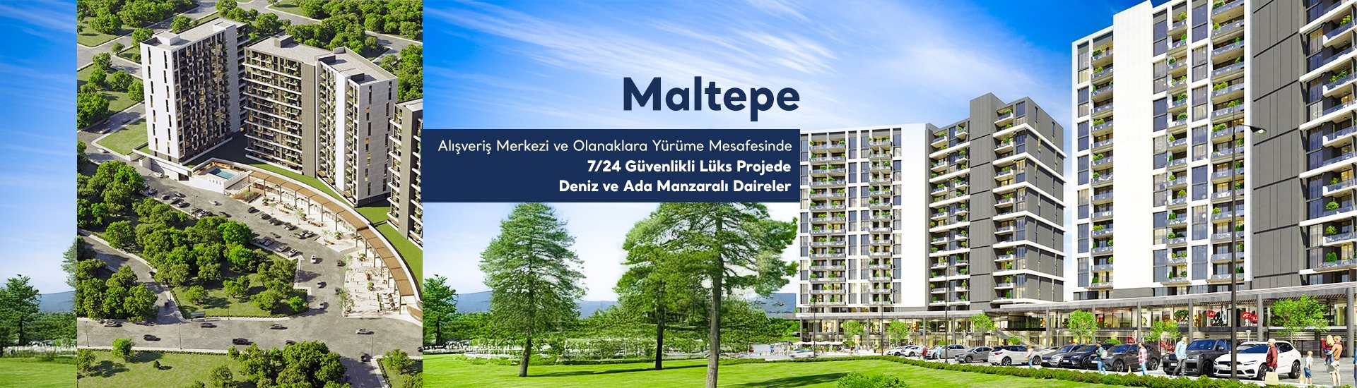 Maltepe'de Metro ve Marmaraya Yakın Deniz Manzaralı Daireler