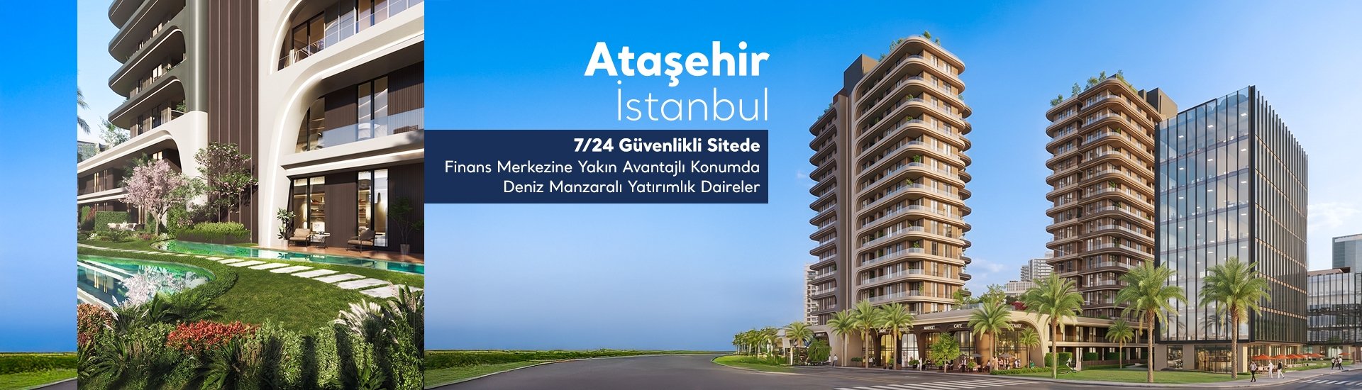 Ataşehir'de Özel Havuzlu Deniz Manzaralı Satılık Daireler