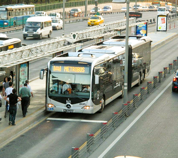 metrobus, transport, istanbul, véhicule