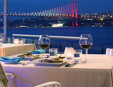 Romantic Dinner at a Rooftop Restaurant